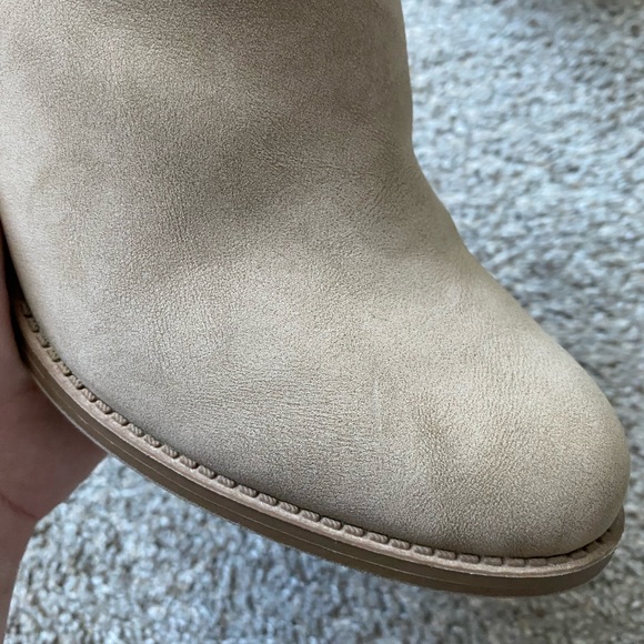 Taupe Heeled Booties - Picture 9 of 10
